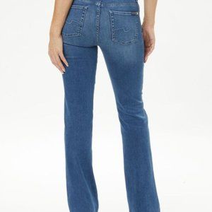 7 For All Mankind | Mid-Blue Almost Bootcut Jeans